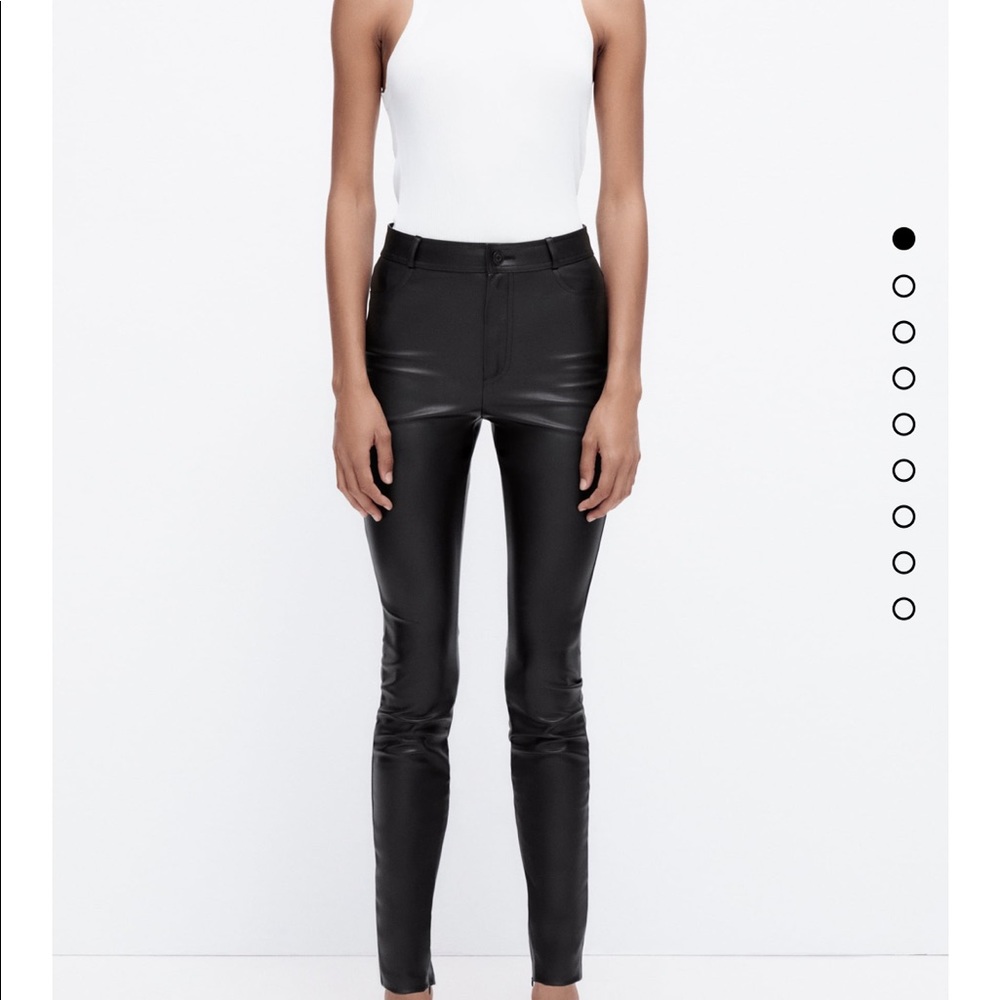 Zara Brown Faux Leather Leggings